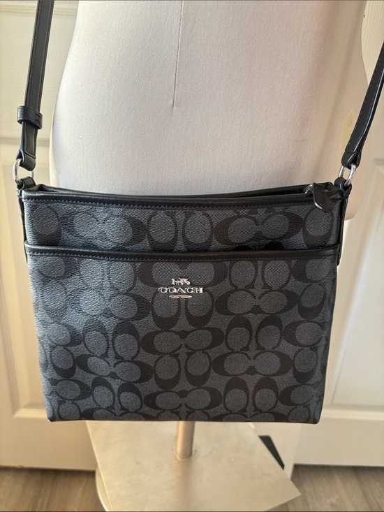 Coach Handbags - Coach Signature Black Crossbody Bag